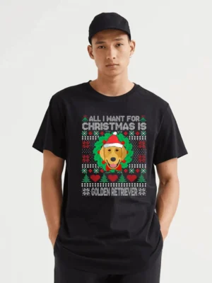 All I Want For Christmas Golden Retriever T-Shirt