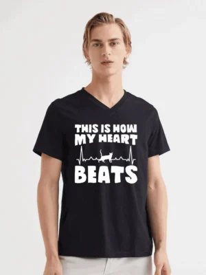 Best Cat Dad This Is How My Heart Beats  T-Shirt