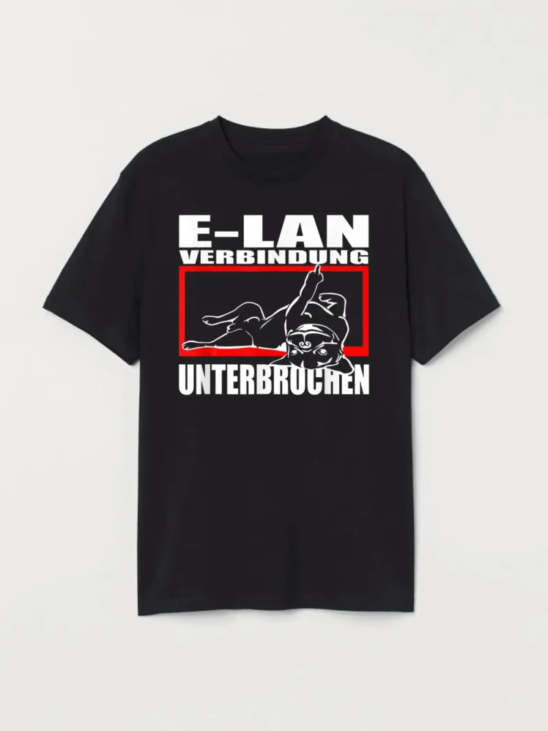 Dog Bulldog Statement Saying E Lan Dogs T-Shirt - Image 2