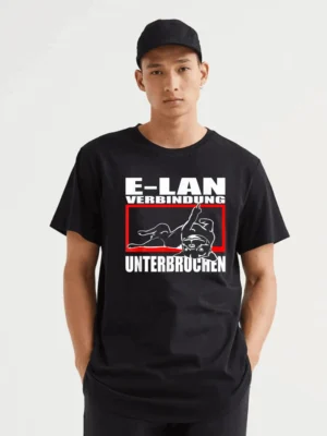 Dog Bulldog Statement Saying E Lan Dogs T-Shirt