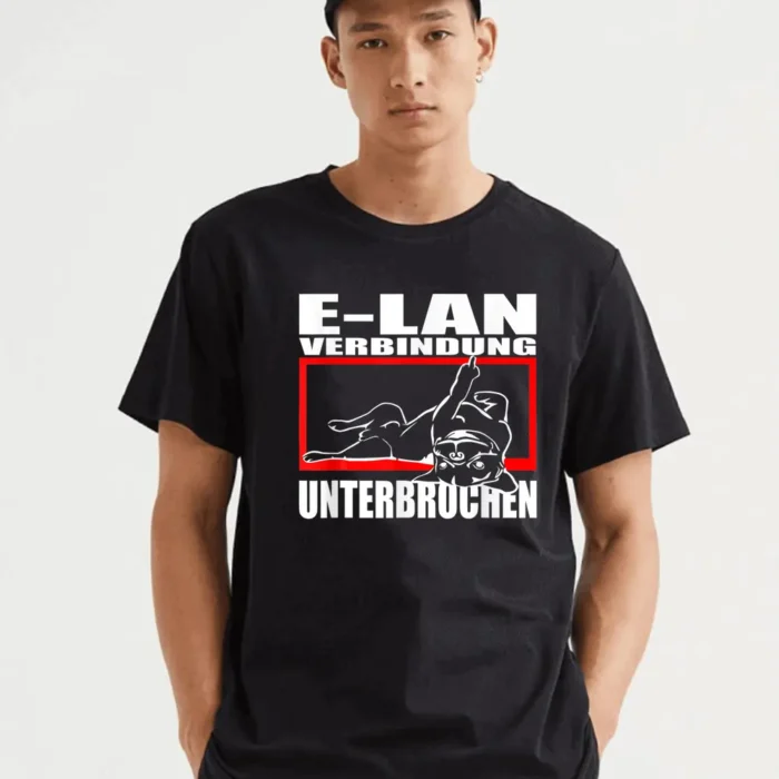 Dog Bulldog Statement Saying E Lan Dogs T-Shirt
